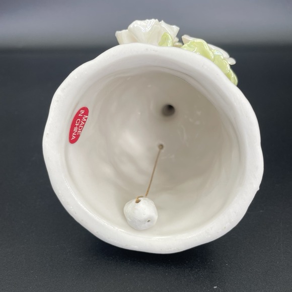 Bell Porcelain Dinner 3D Sculpted Iridescent Spring Floral Gold Trim 6"  Vintage - Picture 7 of 10